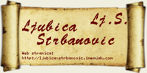 Ljubica Štrbanović vizit kartica